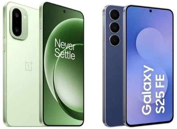 مقایسه وان پلاس 15R با گلکسی S25 FE