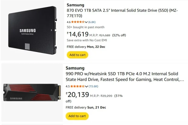 تولید حافظه‌های اس اس دی SATA