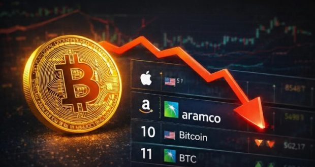 خروج بیت کوین از لیست ۱۰ دارایی برتر جهان