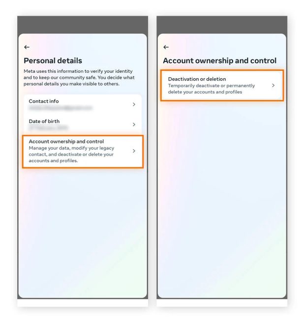 آموزش کامل و تصویری دیلیت اکانت اینستاگرام