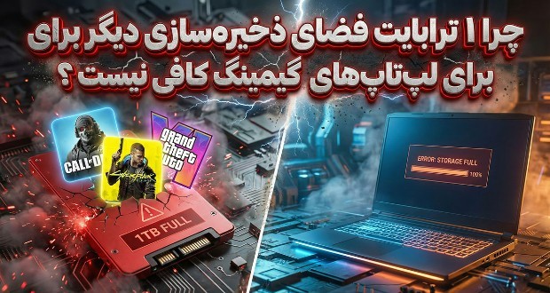 فضای ذخیره‌سازی لپ‌تاپ گیمینگ
