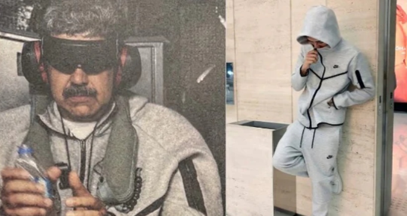 دستگیری نیکلاس مادورو با لباس نایکی