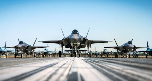 رزمایش هوایی آمریکا در خاورمیانه