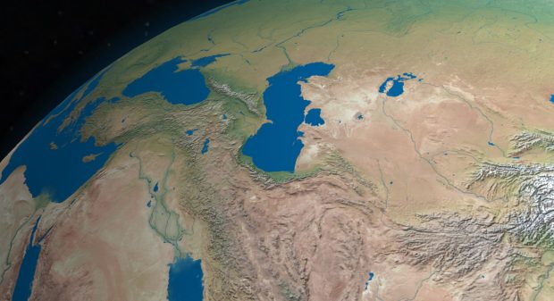 افت تراز آب دریای خزر