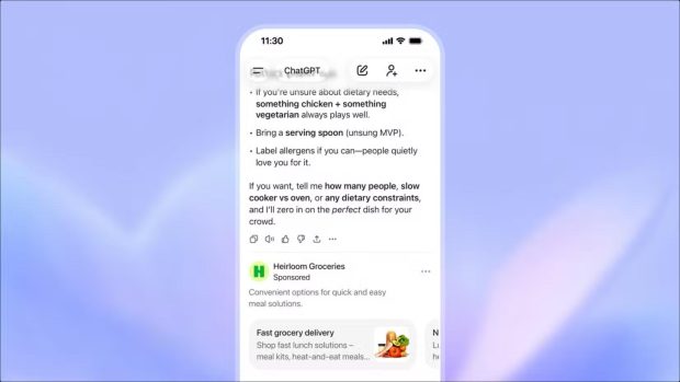تبلیغات در ChatGPT
