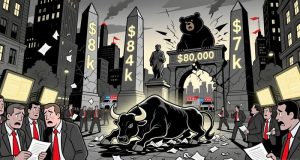 بیت ‌کوین از حمایت حیاتی ۸۴٬۰۰۰ دلار شکست خورد: تا چه حد می‌تواند پایین بیاید؟