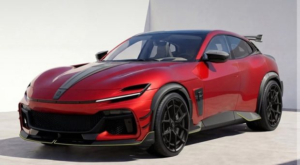 نمای جلو فراری پوروسانگوئه منصوری