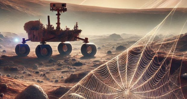 تماشای تار عنکبوت در مریخ توسط مریخ‌نورد کنجکاوی