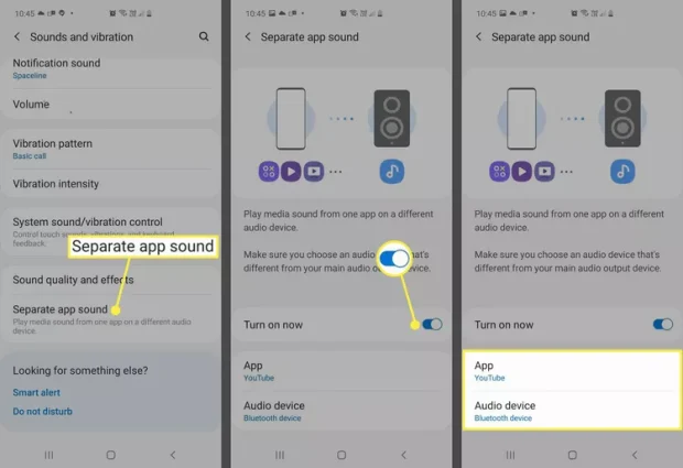 کنترل صدای جداگانه برای هر برنامه