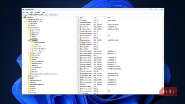 افزایش سرعت ویندوز ۱۱ با تغییر MenuShowDelay