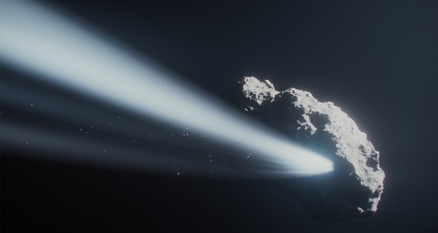 تغییر جهت چرخش دنباله دار در حال نابودی