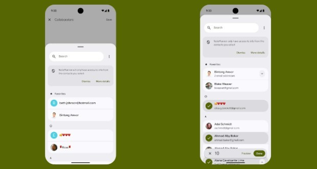 اندروید ۱۷ و حریم خصوصی مخاطبین