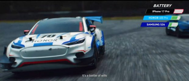 آنر 600 پرو در تست باتری