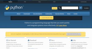 باز شدن سایت پایتون