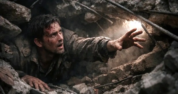 گرفتار شدن زیر آوار