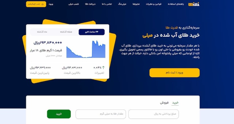 معرفی خدمات میلی مرجع خرید طلای آب شده در ایران
