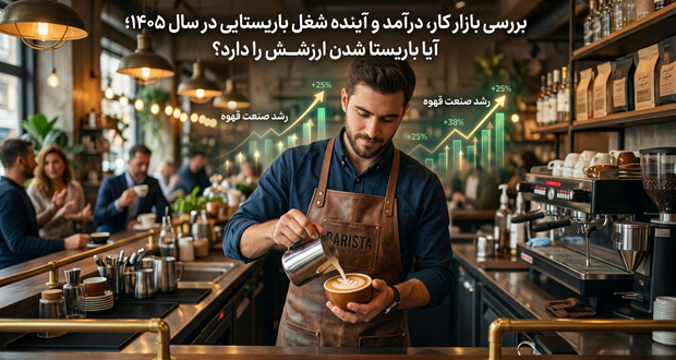 بررسی بازار کار، درآمد و آینده شغل باریستایی در سال 1405