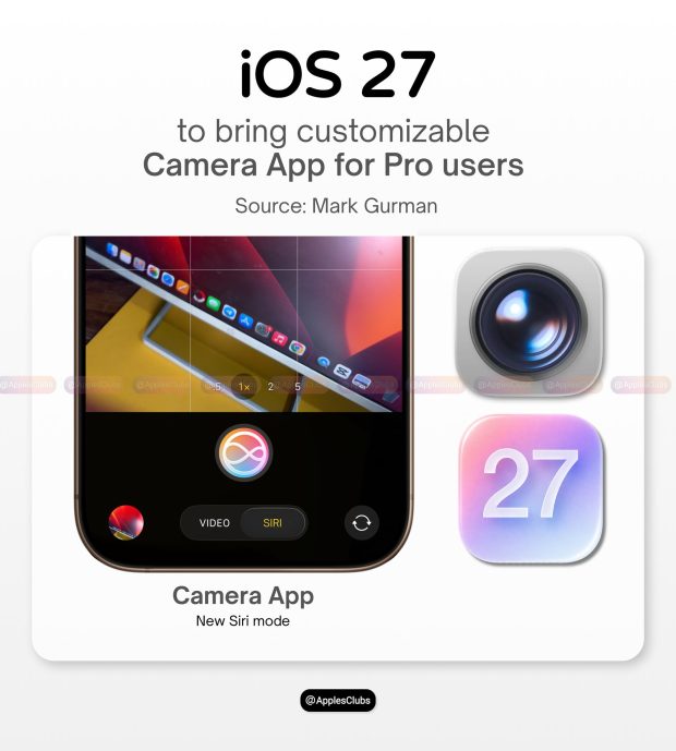 اپلیکیشن دوربین آیفون در iOS 27