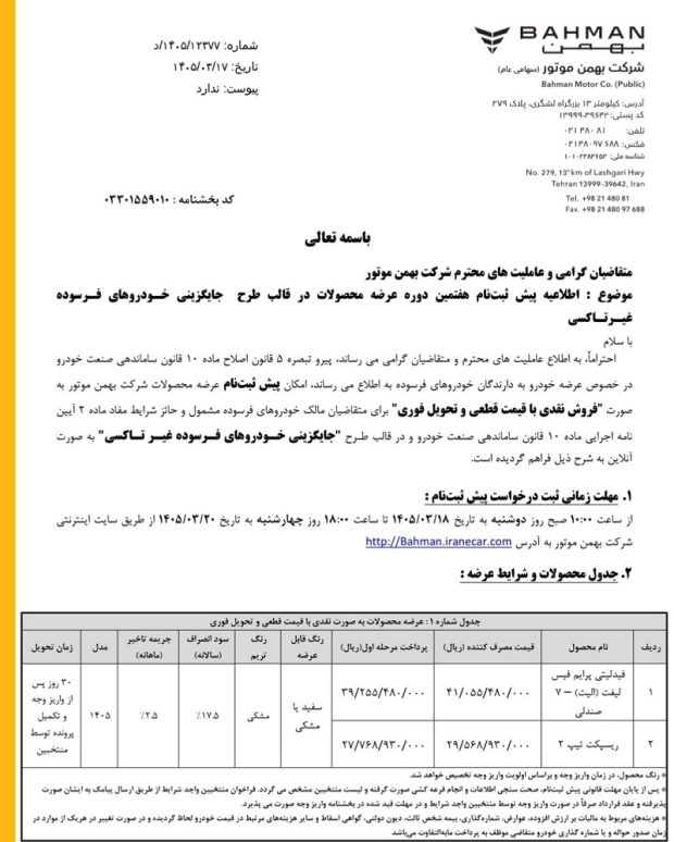 شرایط فروش فیدلیتی الیت و ریسپکت 2
