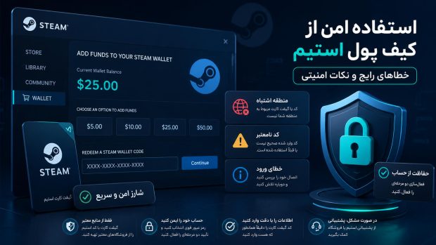 استفاده امن از كيف پول استيم