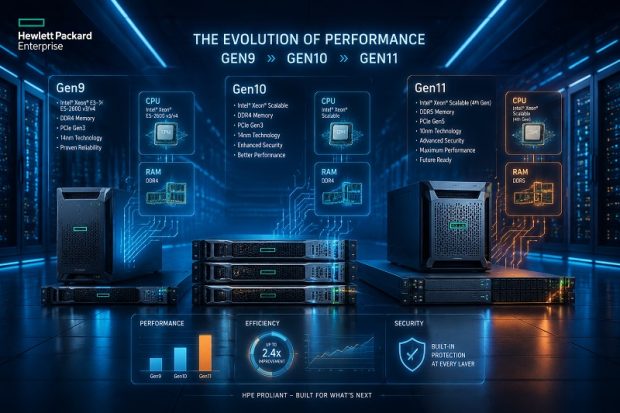 بررسی نسل‌های سرور HP؛ از Gen9 اقتصادی تا Gen11 مدرن