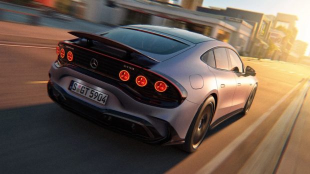 نمای عقب مرسدس AMG GT53 برقی