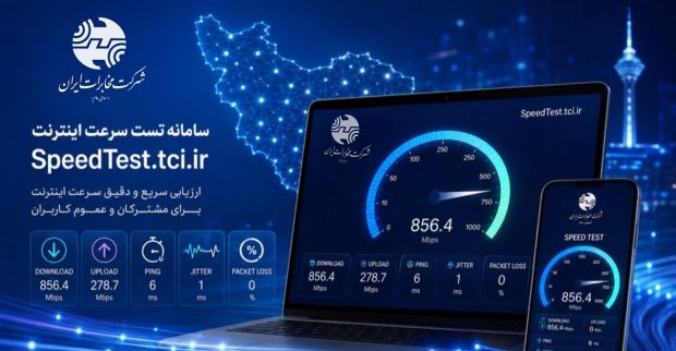 سامانه تست سرعت اینترنت مخابرات