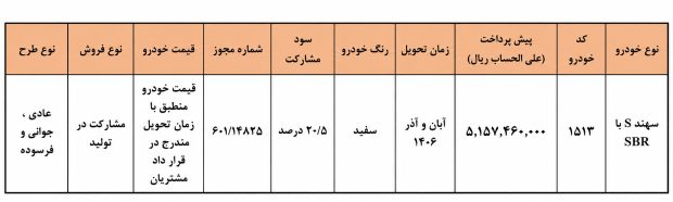 فروش سهند S سایپا