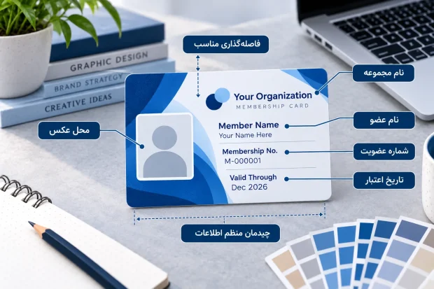 چیدمان اصولی عکس و اطلاعات روی کارت